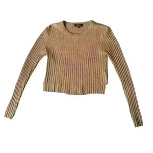 ARITZIA Babaton Nathaniel Sweater Cropped XS Brown